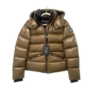 Mackage $850 Olive Green Puffer Jacket Removable Hood Coat NWT XS